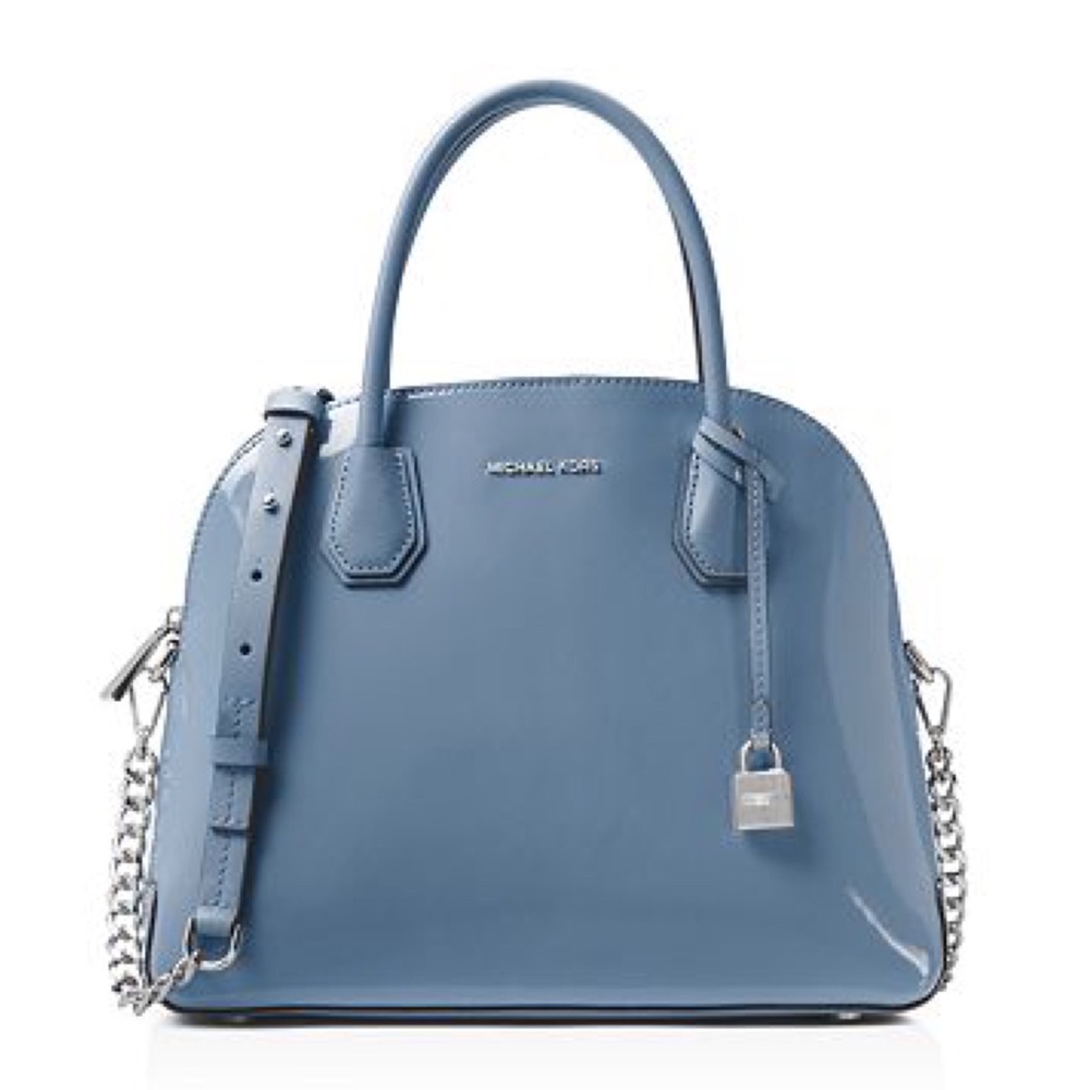 Authentic Michael Kors Blue Leather Bag